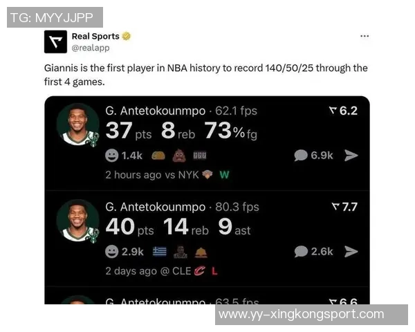 字母哥荣膺周最佳赛季前三战场均36分16板7助投篮命中率高达683